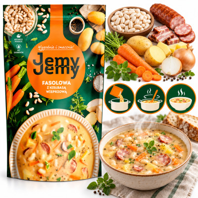 Profi JEMY JEMY ZUPA FASOLOWA z kiełbasą wieprzową 450g