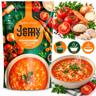 Profi JEMY JEMY ZUPA POMIDOROWA z kurczakiem i ryżem GOTOWE DANIE 450G
