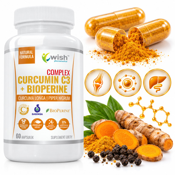 Wish CURCUMIN C3 + BIOPERINE 60kaps