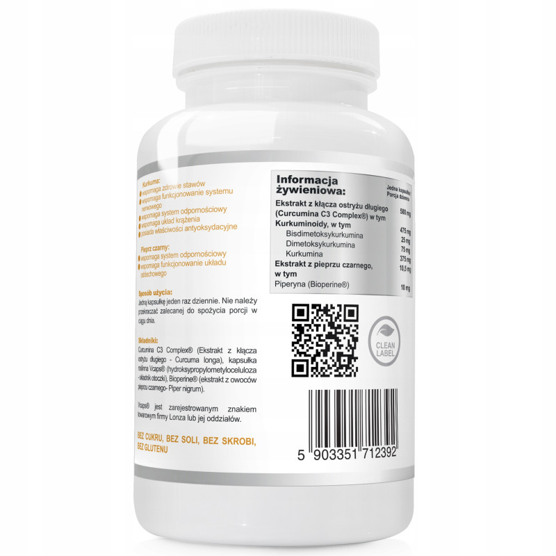 Wish CURCUMIN C3 + BIOPERINE 60kaps