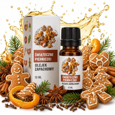 Naturalne Aromaty OLEJEK ZAPACHOWY eteryczny PIERNICZKI ŚWIĄTECZNE 10ml