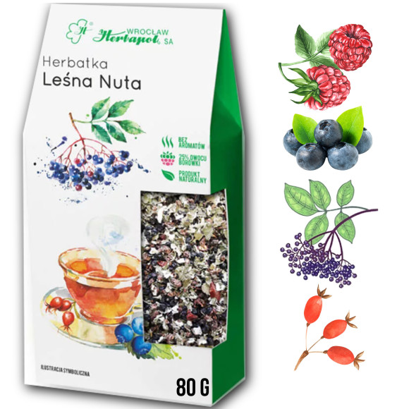 Herbapol LEŚNA NUTA herbata owocowa MALINA BORÓWKA