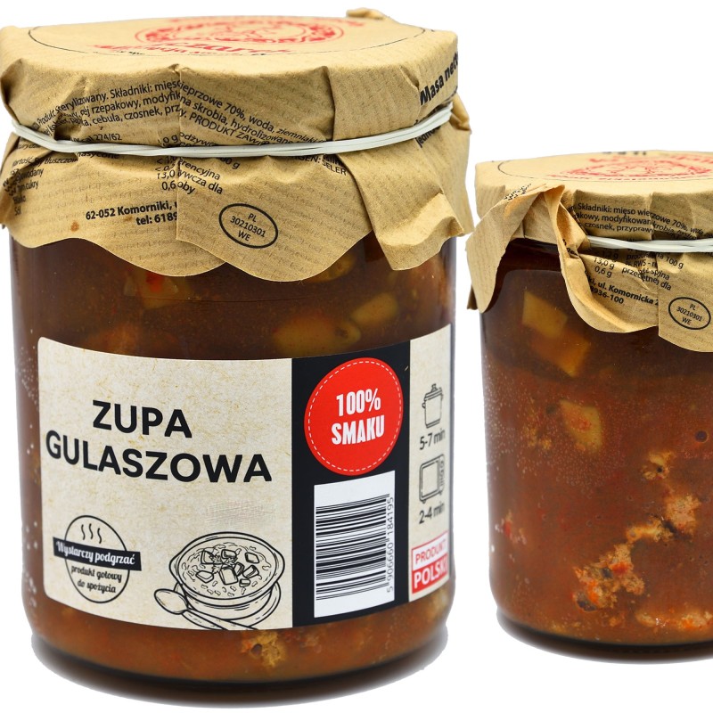 Mielczarek ZUPA GULASZOWA W SŁOIKU - MIĘSO aż 70%! gotowe