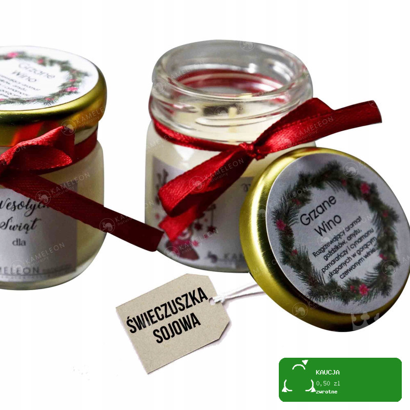 ŚWIECA SOJOWA GRZANE WINO na prezent 40ml 10h