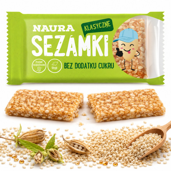 Naura SEZAMKI KLASYCZNE 27g BEZ cukru WEGAŃSKIE