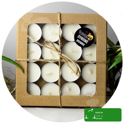SOJOWE PODGRZEWACZE tealight DYNIOWE BROWNIE 16szt