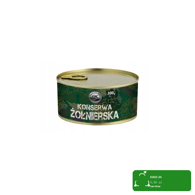 KONSERWA WOJSKOWA ŻOŁNIERSKA 300g 0,3KG MIĘSNA W PUSZCE Ankor