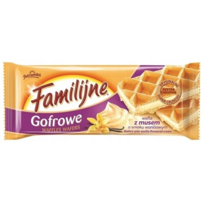 JUTRZENKA WAFLE FAMILIJNE GOFROWE Z MUSEM WALIOWYM 130G