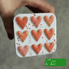PUSZKA METALOWA DUŻA na herbatę kawę SERCA LOVE 70x70x100 100g WALENTYNKI