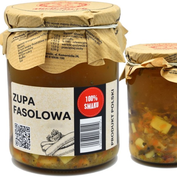 Mielczarek ZUPA FASOLOWA W SŁOIKU gotowe danie SŁOIK 490g