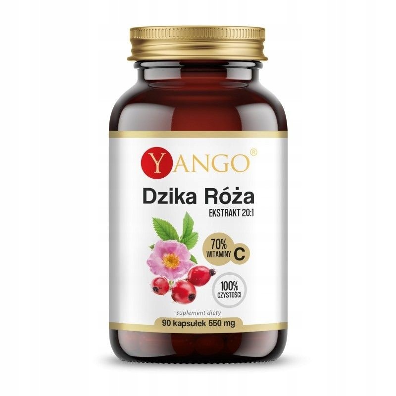 Yango DZIKA RÓŻA Ekstrakt 20:1 70% witaminy C 90kaps 1,5mca