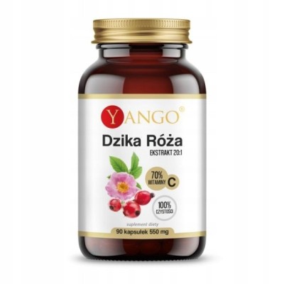 Yango DZIKA RÓŻA Ekstrakt 20:1 70% witaminy C 90kaps 1,5mca