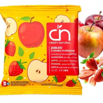 CRISPY NATURAL - Jabłko suszone o smaku truskawek 18g / nr13