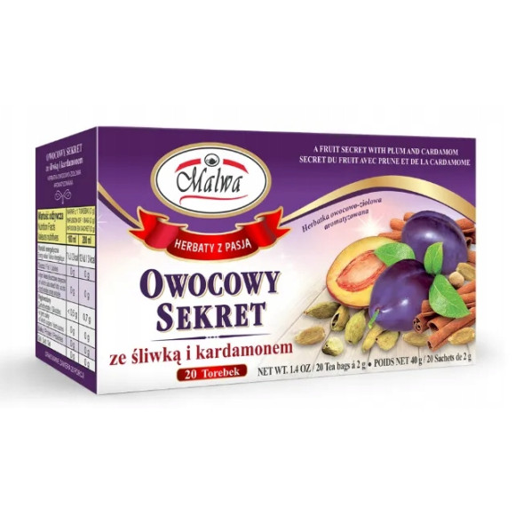 Malwa Herbatka HERBATA OWOCOWA OWOCOWY SEKRET