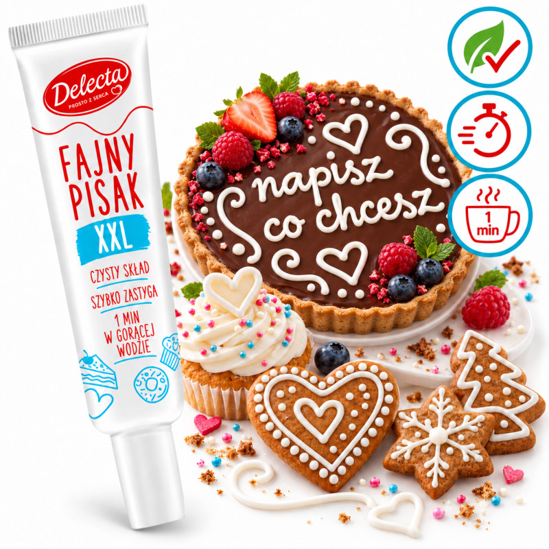 Delecta FAJNY PISAK XXL BIAŁY 30g do dekoracji