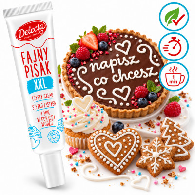 Delecta FAJNY PISAK XXL BIAŁY 30g do dekoracji