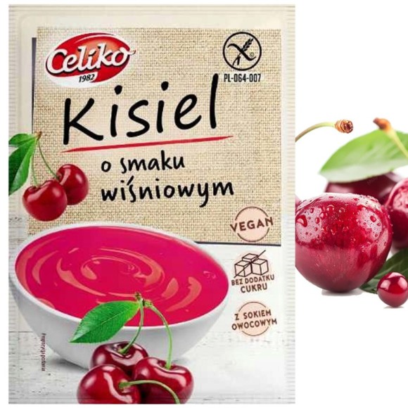 Celiko KISIEL WIŚNIOWY bez dodatku cukru bez glutenu VEGE