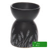 KOMINEK CERAMICZNY na olejki CZARNY z TRAWĄ pomysł prezent na DZIEŃ MAMY
