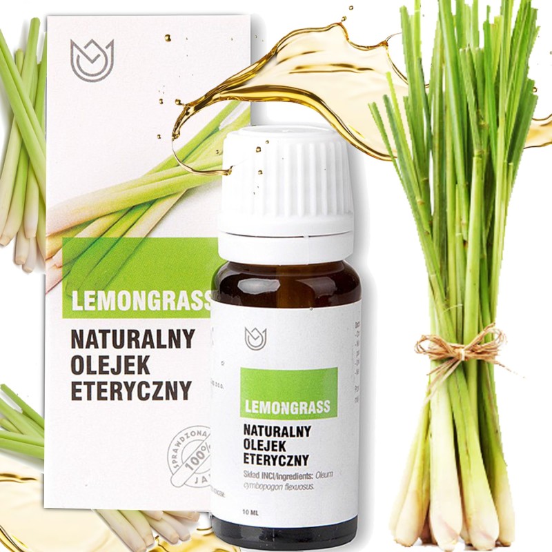 Naturalny OLEJEK ETERYCZNY TRAWA CYTRYNOWA LEMONGRASS 10ml