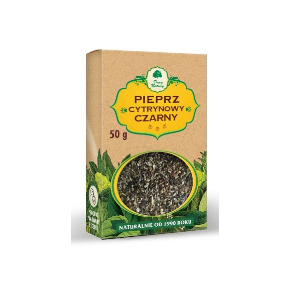 Dary Natury PIEPRZ CYTRYNOWY CZARNY BEZ CHEMII 50g kartonik
