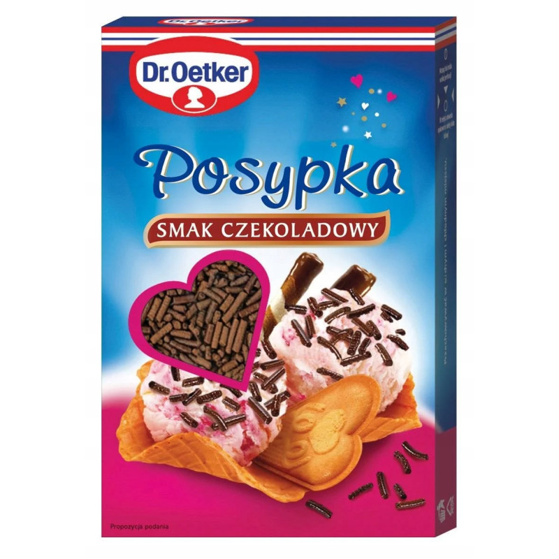 Dr.Oetker POSYPKA CUKROWA CZEKOLADOWA smak CZEKOLADOWY do ciast deserów 80g