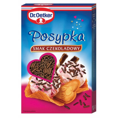 Dr.Oetker POSYPKA CUKROWA CZEKOLADOWA smak CZEKOLADOWY do ciast deserów 80g