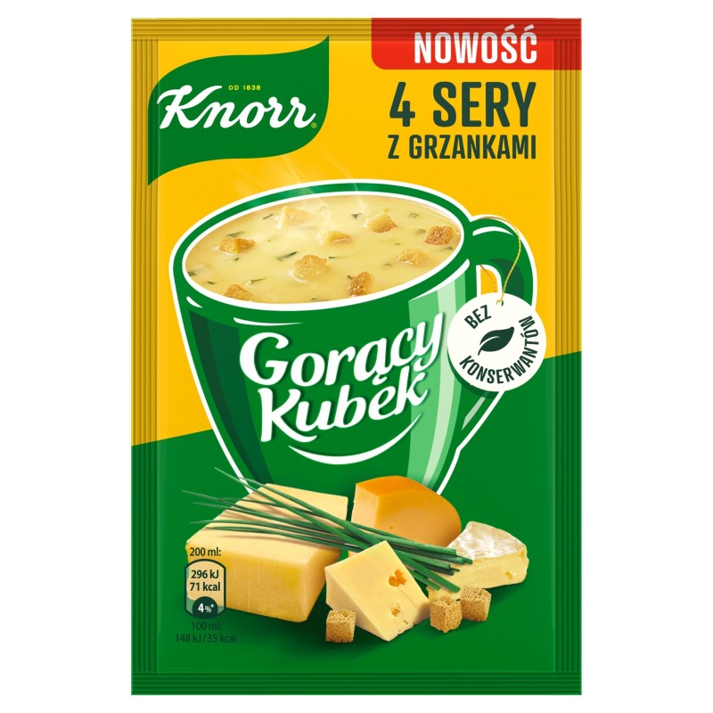 KNORR GORĄCY KUBEK 4 CZTERY SERY Z GRZANKAMI