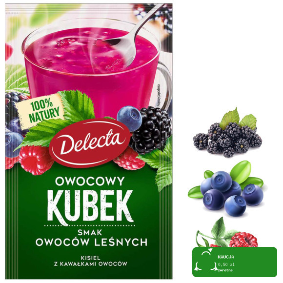 Delecta OWOCOWY KUBEK KISIEL mix smaków 6szt 180g