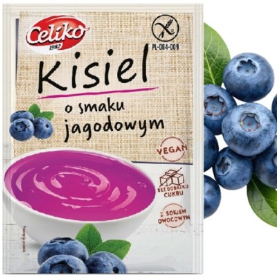 Celiko KISIEL JAGODOWY BEZ CUKRU BEZ GLUTENU z sokiem