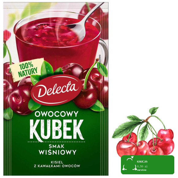 Delecta OWOCOWY KUBEK KISIEL mix smaków 6szt 180g