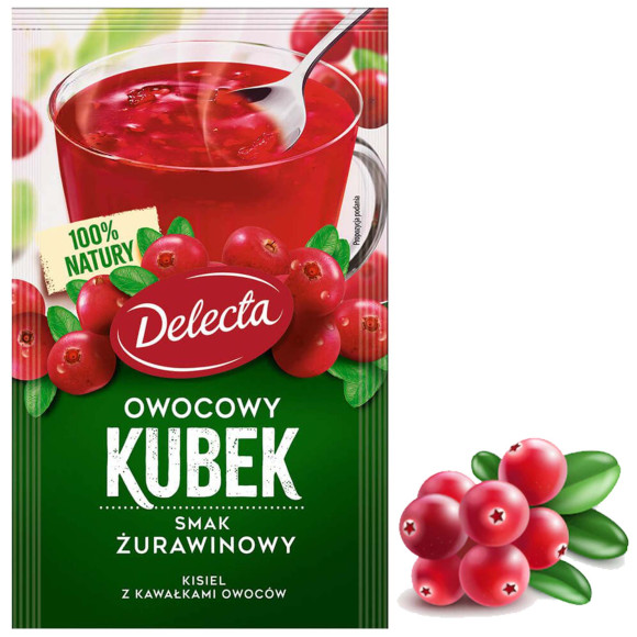 Delecta OWOCOWY KUBEK KISIEL mix smaków 6szt 180g
