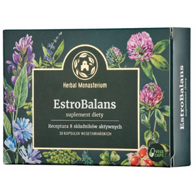 HERBAL MONASTERIUM ESTROBALANS menopauza zioła 30 kapsułek na 1 m-c