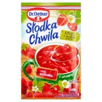 DR.OETKER KISIEL Z KAWAŁKAMI OWOCÓW SŁODKA CHWILA POZIOMKA
