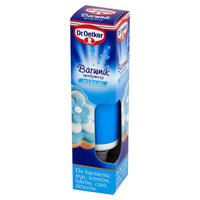 Dr.Oetker BARWNIK W ŻELU SPOŻYWCZY NIEBIESKI do MAS KREMÓW LUKRÓW CIAST 10g