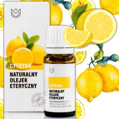 Naturalny OLEJEK ETERYCZNY CYTRYNA CYTRYNOWY 10ML rześki