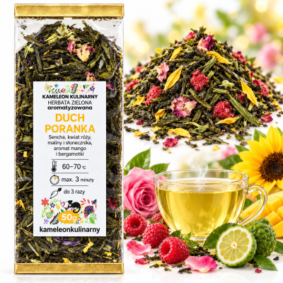 KAMELEON KULINARNY HERBATA zielona aromatyzowana DUCH PORANKA 50G