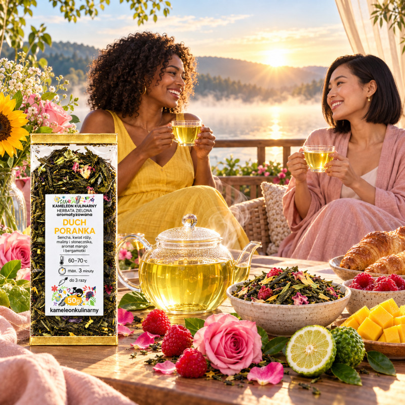 KAMELEON KULINARNY HERBATA zielona aromatyzowana DUCH PORANKA 50G