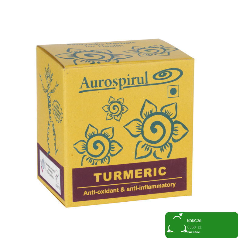 Aurospirul TURMERIC KURKUMA 100 kapsułek wsparcie: antyoksydant trawienie