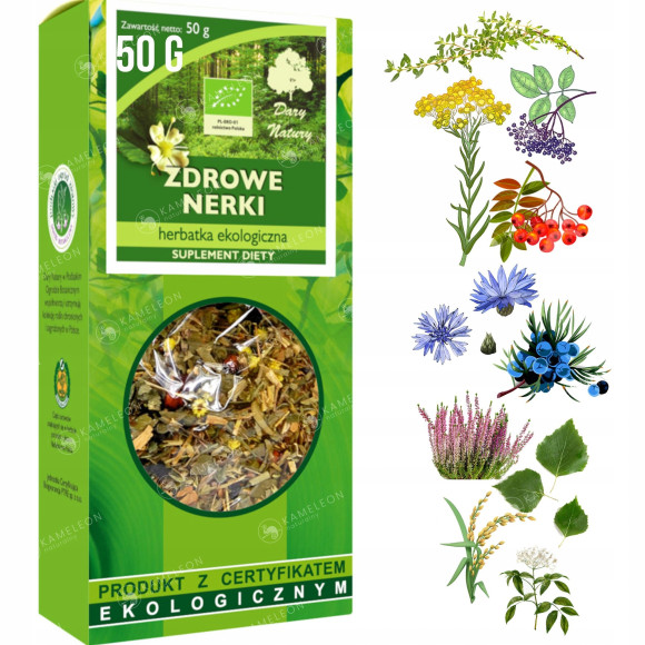 Dary Natury EKOLOGICZNA HERBATKA ZDROWE NERKI 50g wsparcie UKŁAD MOCZOWY