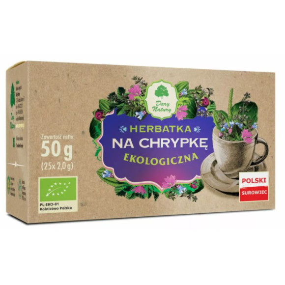 Dary Natury HERBATKA NA CHRYPKĘ drogi oddechowe chrypka kaszel saszetki