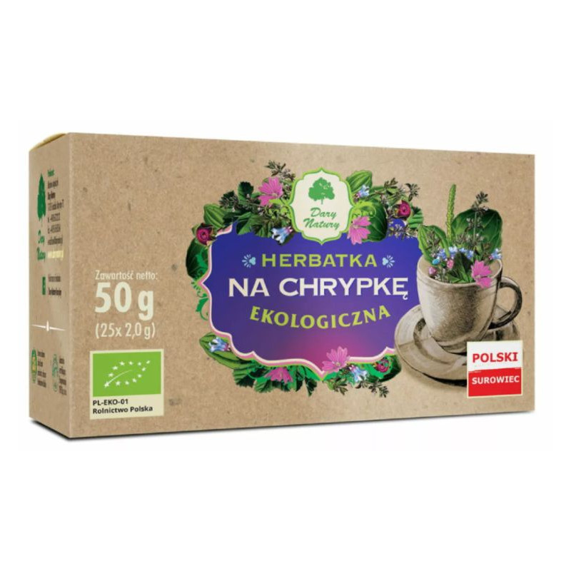 Dary Natury HERBATKA NA CHRYPKĘ drogi oddechowe chrypka kaszel saszetki