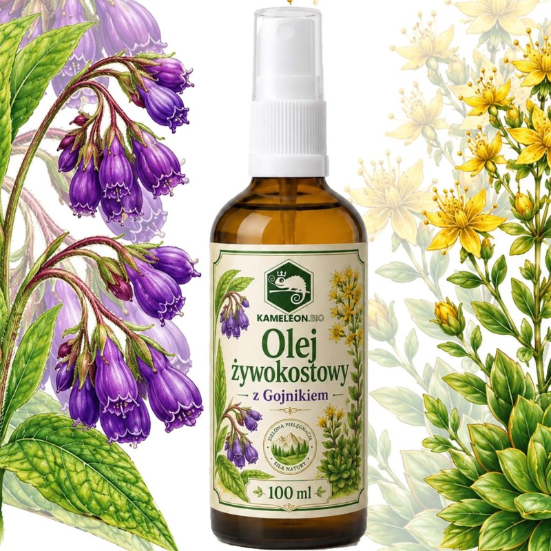 KAMELEON Bio OLEJ ŻYWOKOSTOWY Z GOJNIKIEM 100ml ŻYWOKOST na