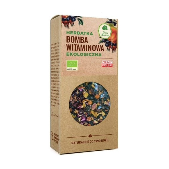 Dary Natury BOMBA WITAMINOWA herbatka EKO 100g malina róża hibiskus borówka