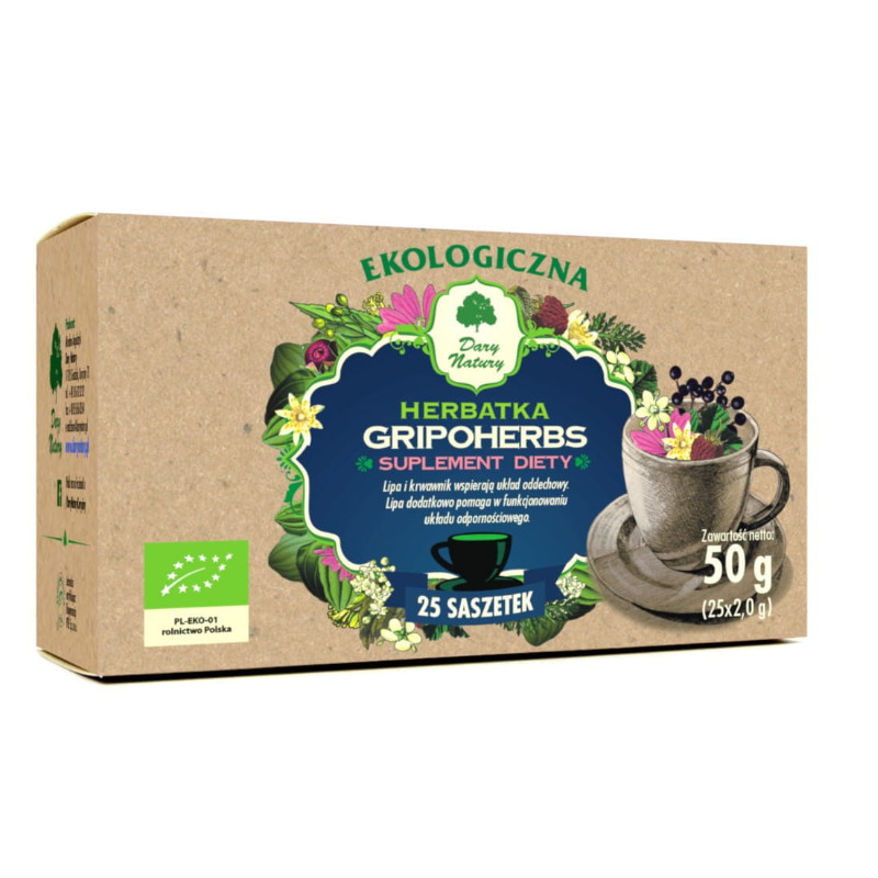 Dary Natury - herbatka GRIPOHERBS 20 saszetek