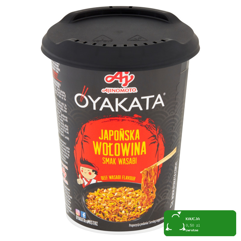 OYAKATA kubek TASTE of ASIA danie makaron JAPOŃSKA WOŁOWINA WASABI 93g