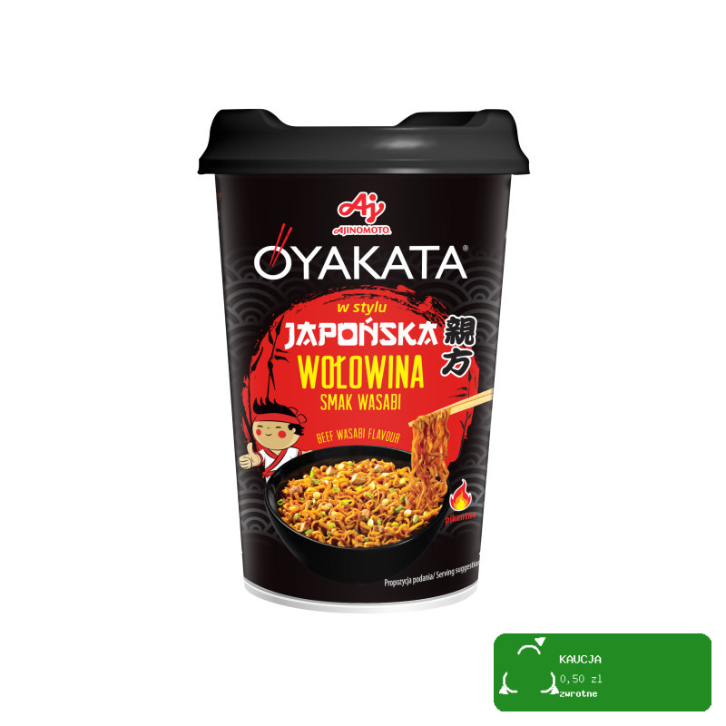 OYAKATA kubek TASTE of ASIA danie makaron JAPOŃSKA WOŁOWINA WASABI 93g