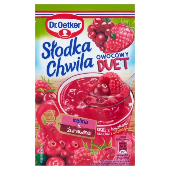 DR.OETKER KISIEL SŁODKA CHWILA OWOC.MALINA,ŻURAWINA z wit.C