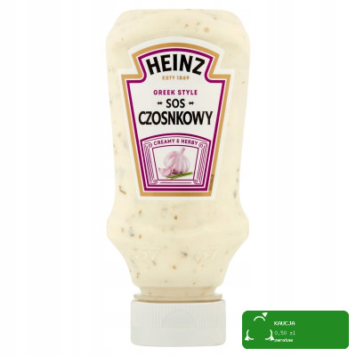 HEINZ SOS CZOSNKOWY Greek style 220ml DO MIĘS ZAPIEKANEK
