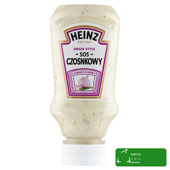 HEINZ SOS CZOSNKOWY Greek style 220ml DO MIĘS ZAPIEKANEK