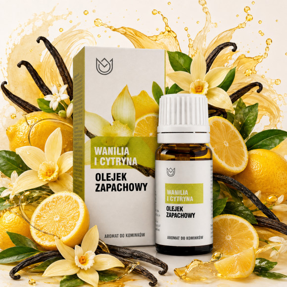 OLEJEK ZAPACHOWY eteryczny WANILIA I CYTRYNA 10ml waniliowy cytrynowy mix